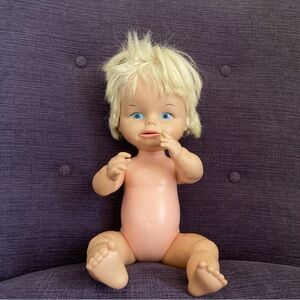 REMCO Baby Doll 1966  14" Baby L50 Hard plastic Body soft head Marked (Pouty ?)